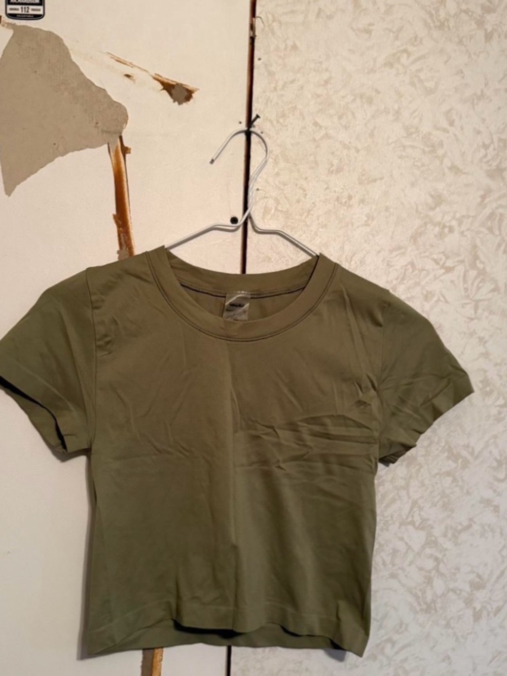 Gildan Olive Green Women's Crop Top